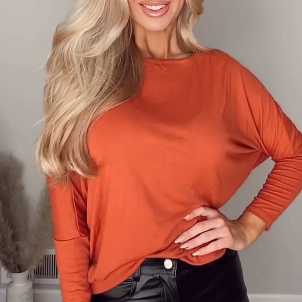 Orange off shoulder top